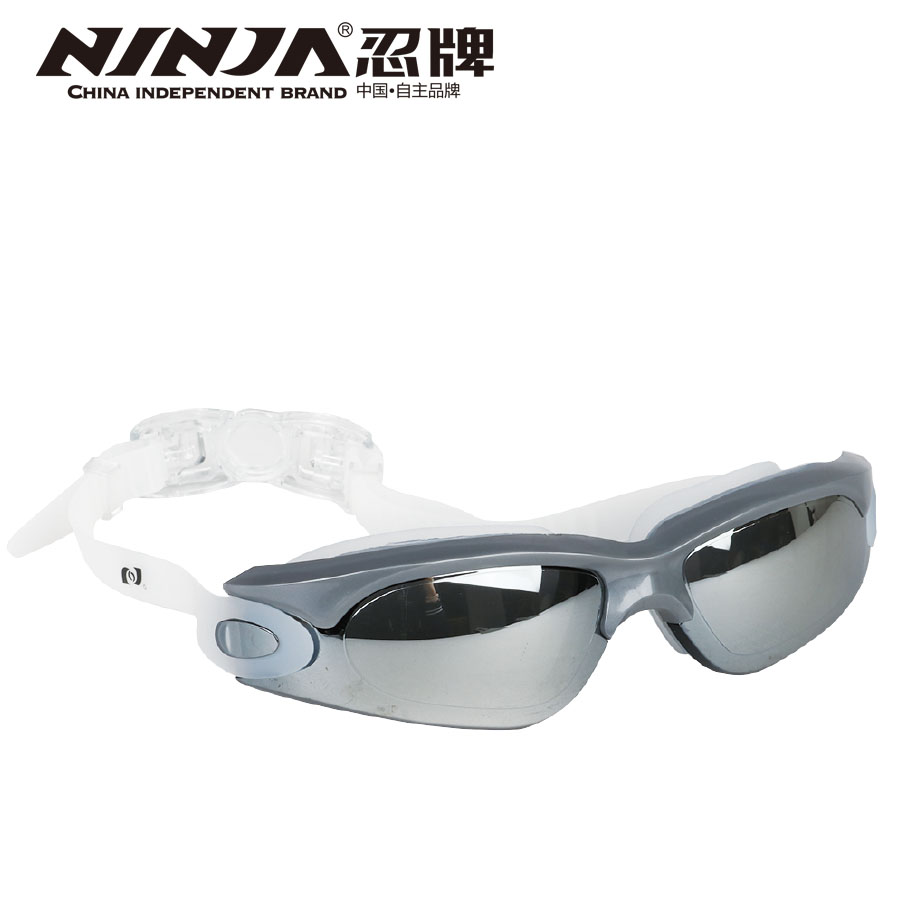 忍牌防霧防水防紫外線(xiàn)電鍍泳鏡NY1011